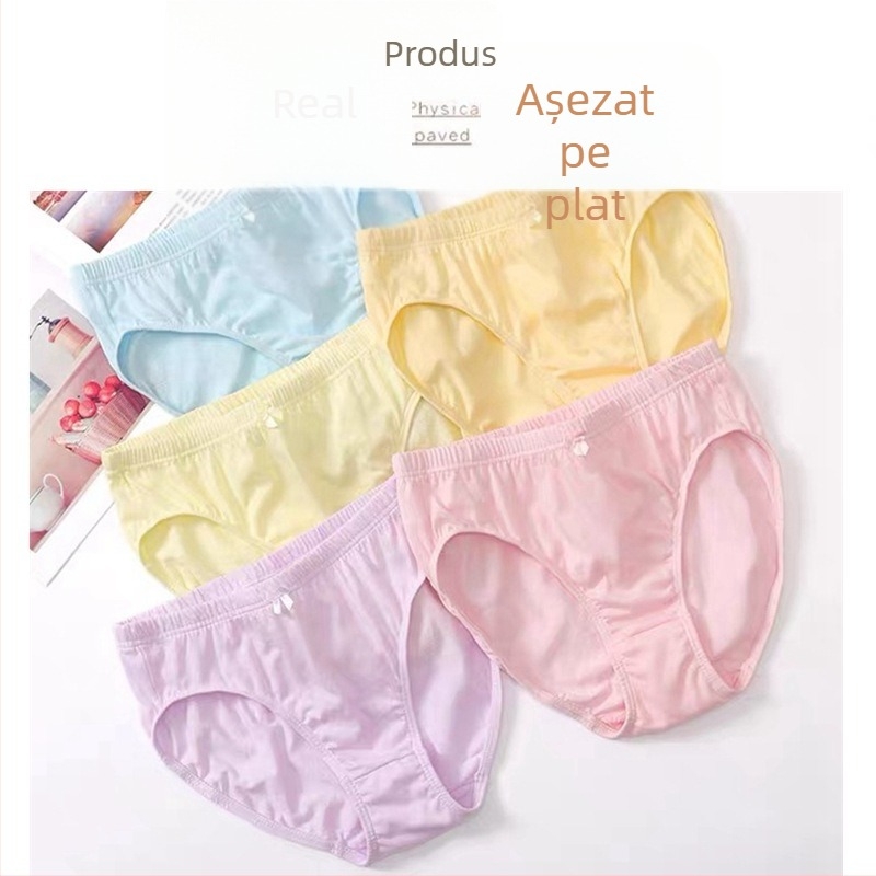 Die Anfen 1005 Slipuri femei din bumbac, culoare solidă, mărime plus