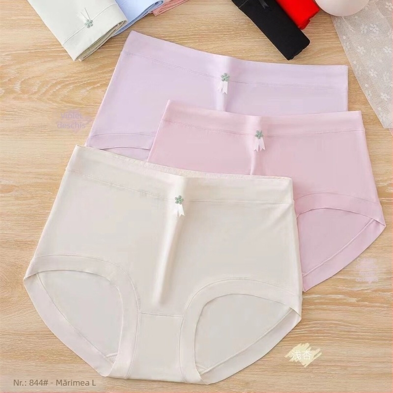 Liyinya 844 lenjerie intimă din modal pentru femei, 50s talie medie, culoare solidă, stil simplu clasic