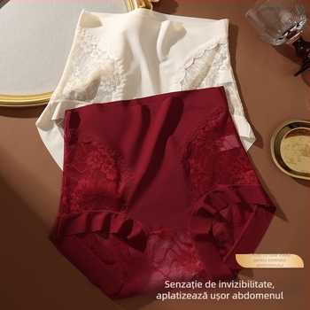 Chiloți din dantelă talie înaltă pentru femei, controlul abdomenului și ridicarea feselor, model 2026
