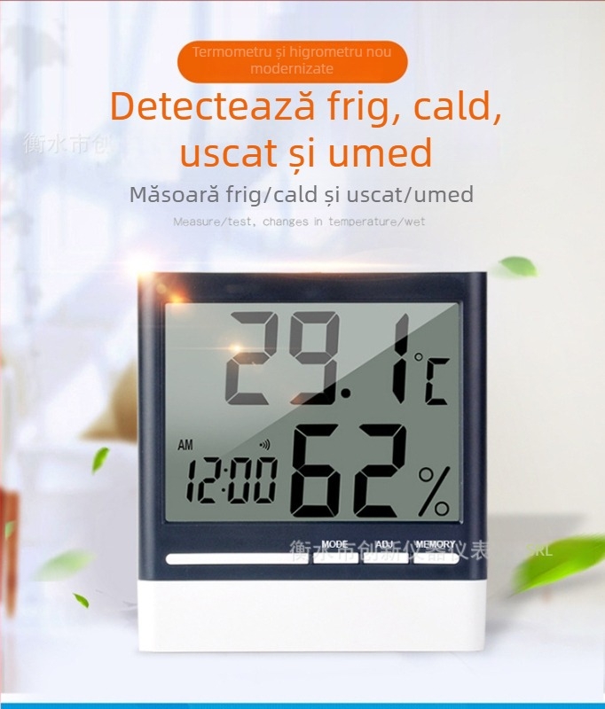 CX-318 Senzor de temperatură și umiditate — termometru digital multifuncțional și higrometru pentru uz industrial și depozitare