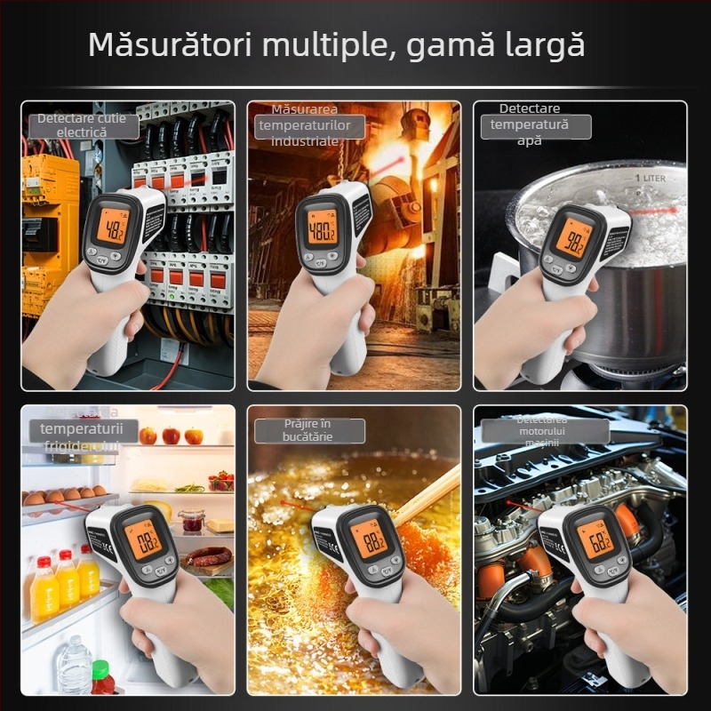 Snaiko SK-550B termometru infraroșu — pistol de temperatură a uleiului, cu precizie înaltă, pentru coacere, temperatură apă, bucătărie și industrie
