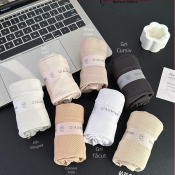 Chiloți pentru femei din modal, control al abdomenului, talie medie, ridicare a șoldurilor, căptușeală din Mulberry silk, culoare solidă