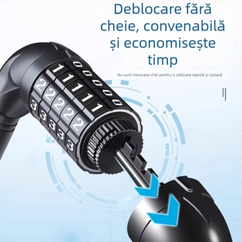 Încuietoare portabilă cu combinație anti-furt pentru biciclete de munte și biciclete electrice