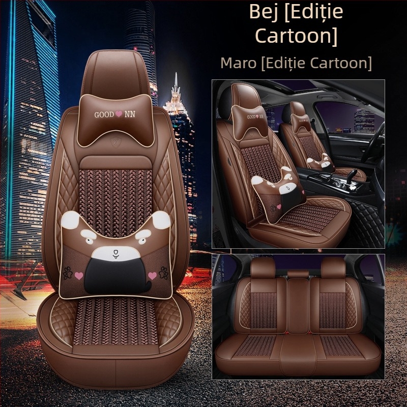 Set de perne pentru scaune auto din piele naturală, pentru toate anotimpurile, set cu mai multe piese