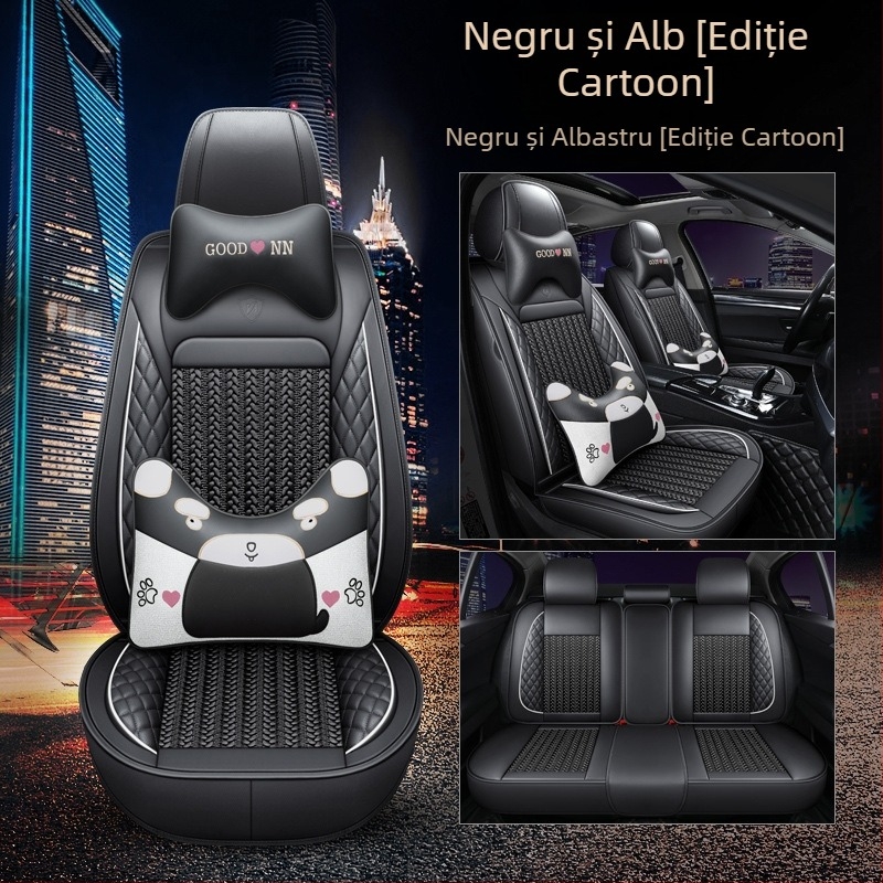 Set de perne pentru scaune auto din piele naturală, pentru toate anotimpurile, set cu mai multe piese