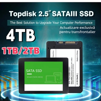 SSD intern pentru upgrade și extindere la 2TB/4TB pentru desktopuri și laptopuri, 2,5 inch SATA3, grosime 7 mm