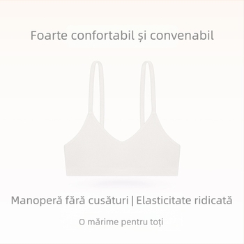 FIRSTMIX Sutien wireless, cu cupă triunghiulară, fără cusături, pentru un bust mic