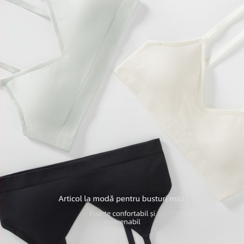 FIRSTMIX Sutien wireless, cu cupă triunghiulară, fără cusături, pentru un bust mic