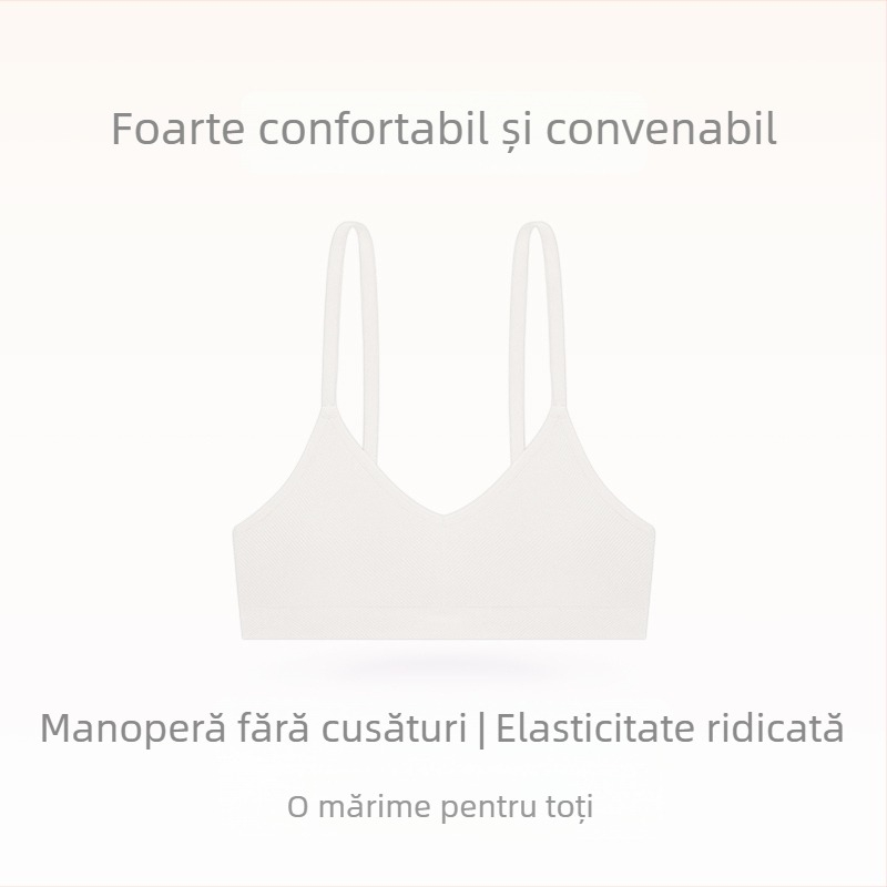 FIRSTMIX Sutien wireless, cu cupă triunghiulară, fără cusături, pentru un bust mic