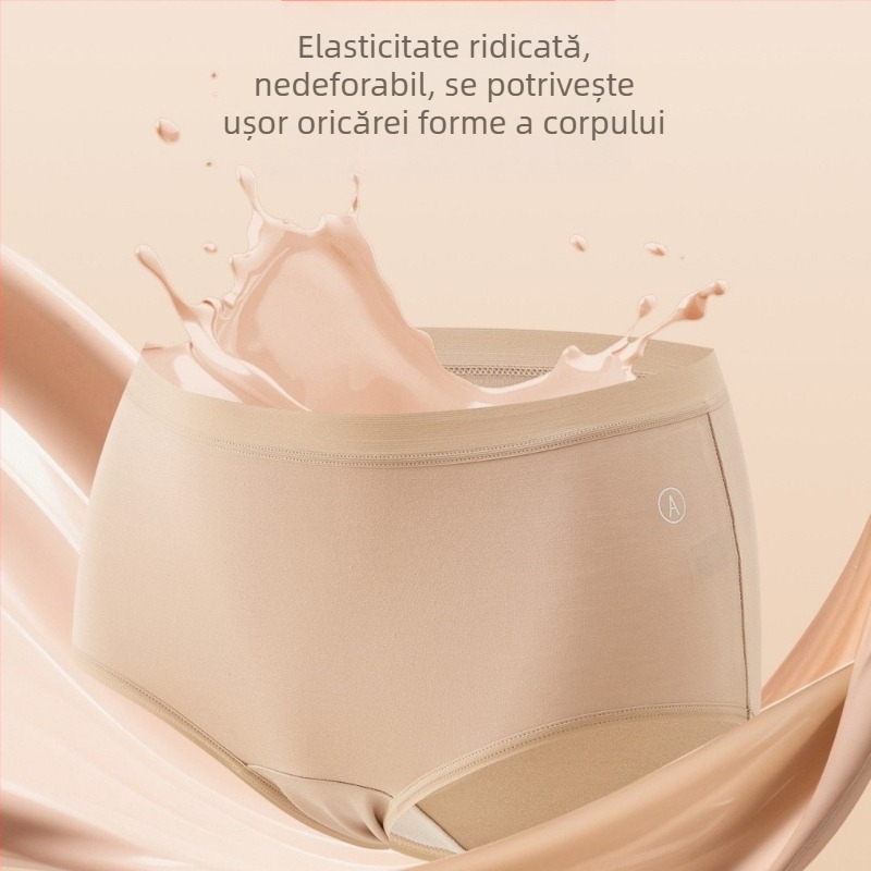 Lenjerie de damă cu talie medie din modal, căptușeală din mătase de mulberry și fermoar