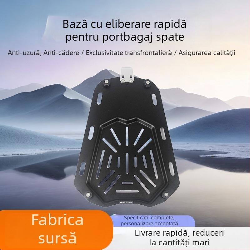 Bază cu eliberare rapidă din aliaj de aluminiu pentru cutiile de bagaje ale motocicletei, 28L–100L