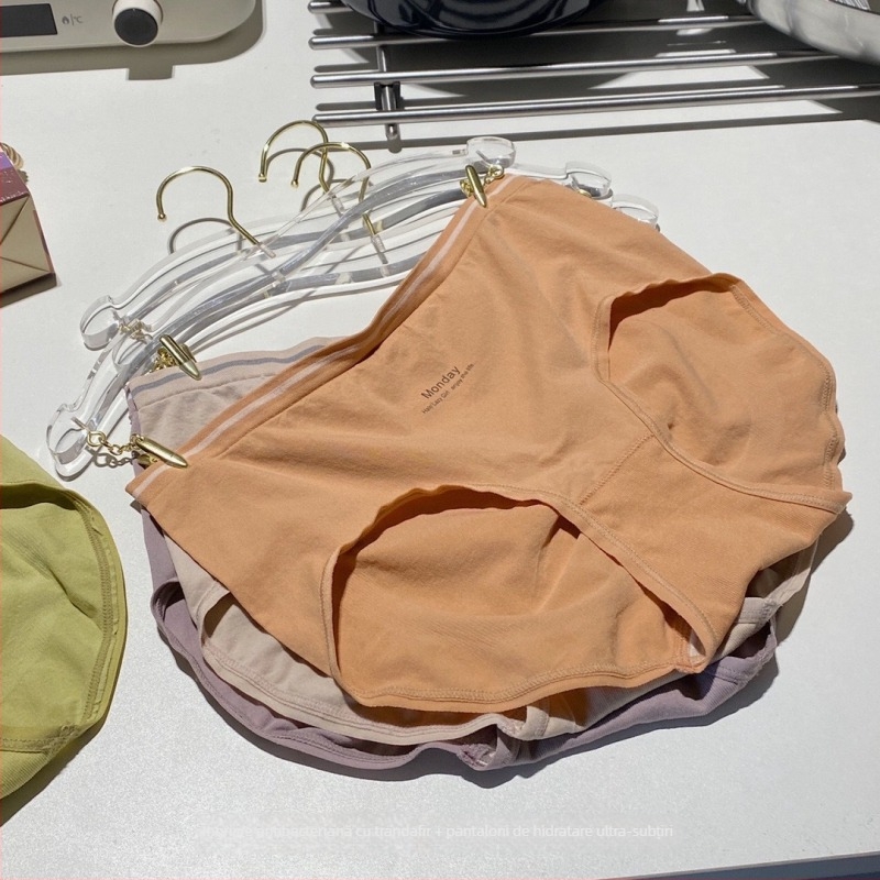 Chiloți de vară fără cusătură, respirabili, pentru ridicare șolduri, talie medie, din nylon cu căptușeală de bumbac