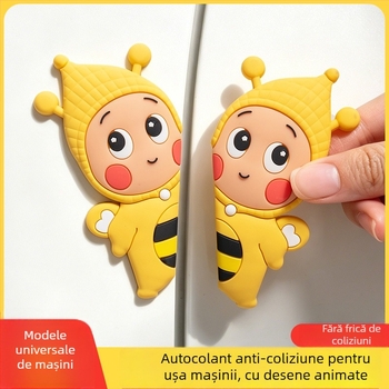 Autocolant anti-coliziune pentru ușile mașinii, design albinuță, protecție împotriva zgârieturilor caroseriei, autocolant de protecție, decor interior cu stele
