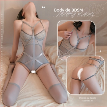 Body bondage cu panglici și deschidere la zona inghinală – lenjerie erotică