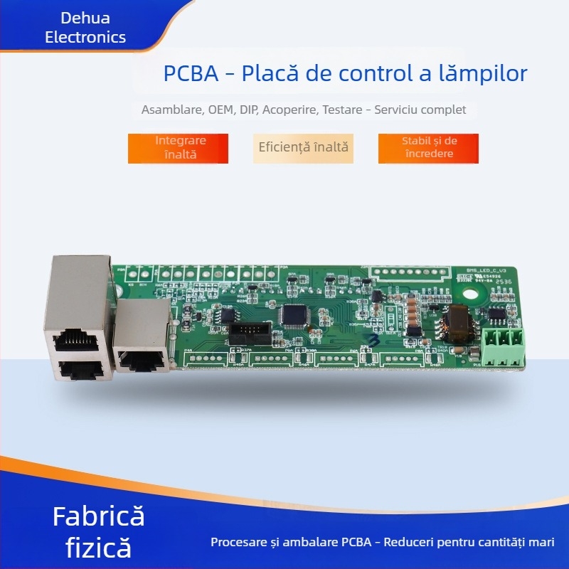 Placă PCBA LED și placă de control, personalizabile, cu DIP plug-in și procesare după lipire