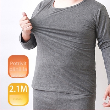 Set lenjerie termică pentru bărbați, versiune extra-lungă pentru înalți, plus size, bumbac pieptănat