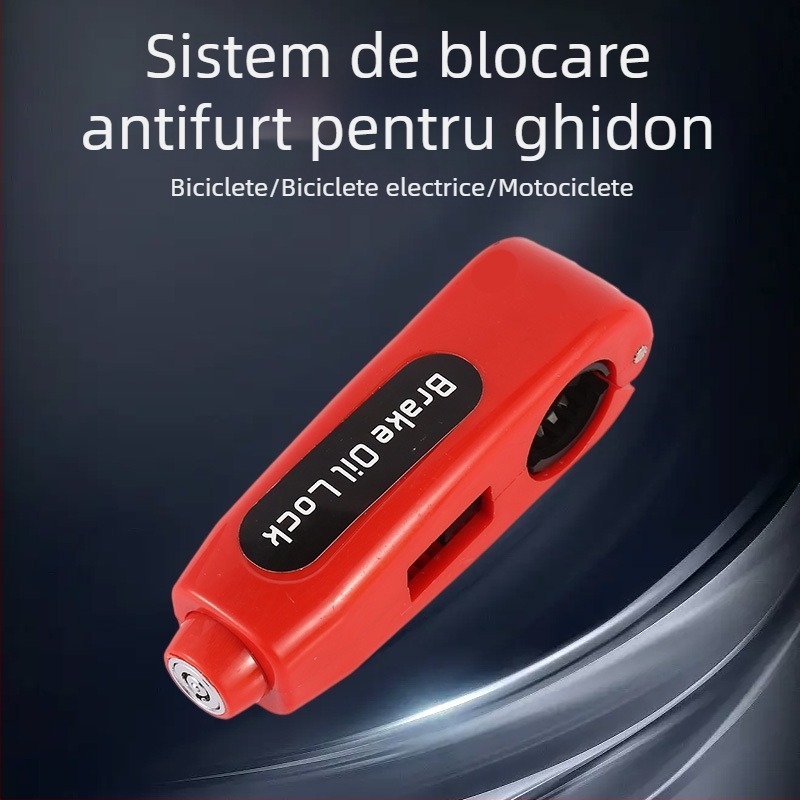 Dragon World Blocare universală a ghidonului pentru motociclete, biciclete și vehicule electrice – blocare accelerație și frână, anti-furt