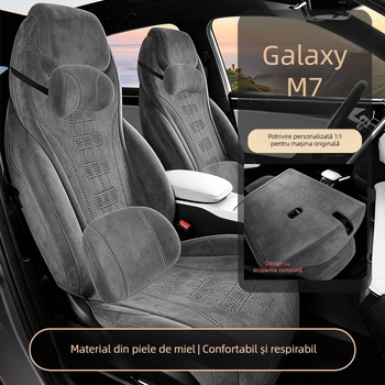 Huse pentru scaune Galaxy M7, model 2026, tapițerie velur din piele, perne pentru toate anotimpurile