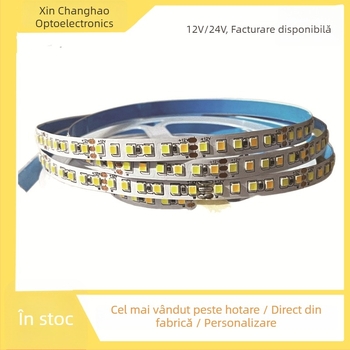 Lumină LED liniară pentru reclamă 2835, tensiune redusă, 12V/24V, bandă flexibilă pentru vitrine și mobilier, luminozitate înaltă