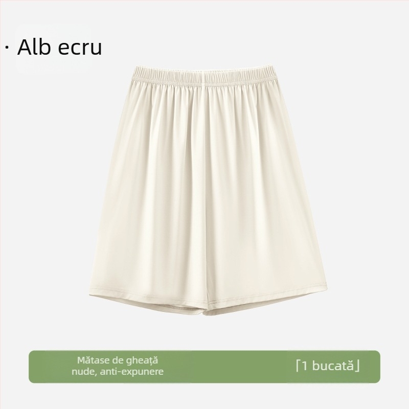 Ice Silk pantaloni de siguranță pentru femei, primăvară-vară 2026, subțiri, largi, lungime 3/4, respirabili, anti-transparență