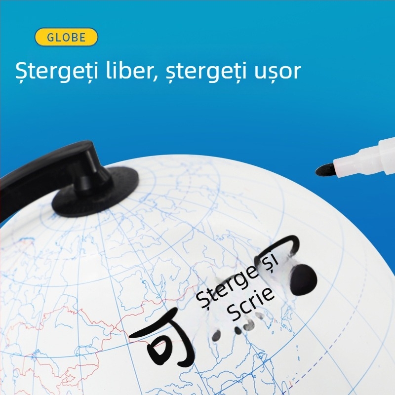 Tianyu Glob geografic DIY – model didactic pentru elevi din ciclul primar și gimnazial, glob graffiti ștergibil
