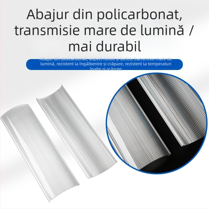 Abajur LED extrudat din PC, transparent, bandă lineară pentru exterior