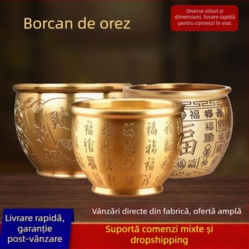 Cilindru Baifu din cupru cu cornucopie pentru atragerea bogăției