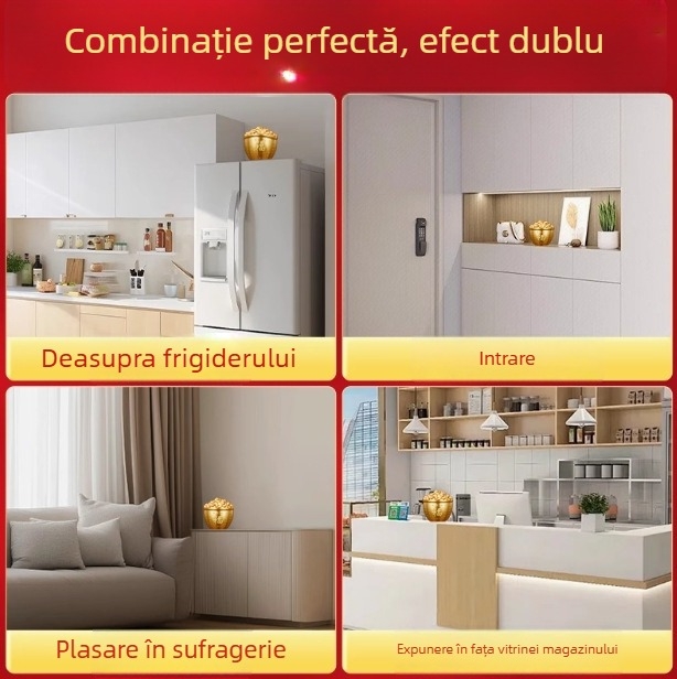 Cilindru Baifu din cupru cu cornucopie pentru atragerea bogăției