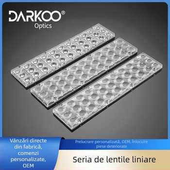 Lumină liniară de birou cu lentilă optic, iluminare cu șină suspendată, abajur spiral