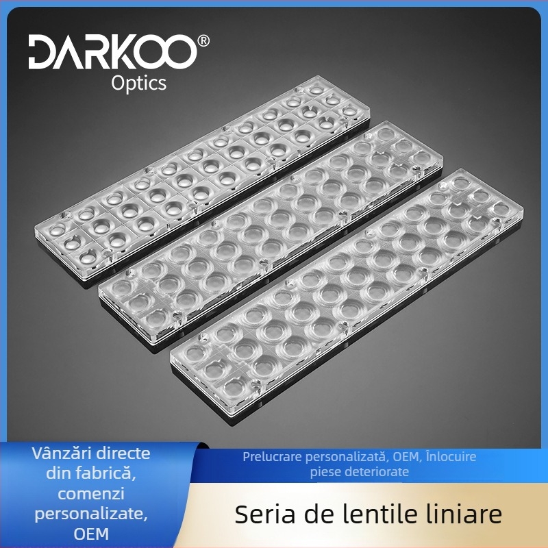 Lumină liniară de birou cu lentilă optic, iluminare cu șină suspendată, abajur spiral