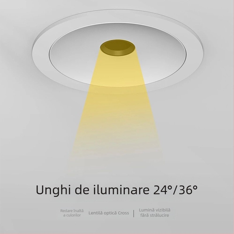 Downlight LED cu spectru complet de 12W – montaj pe suprafață și încastrat, iluminat pentru casă, hoteluri și spații comerciale