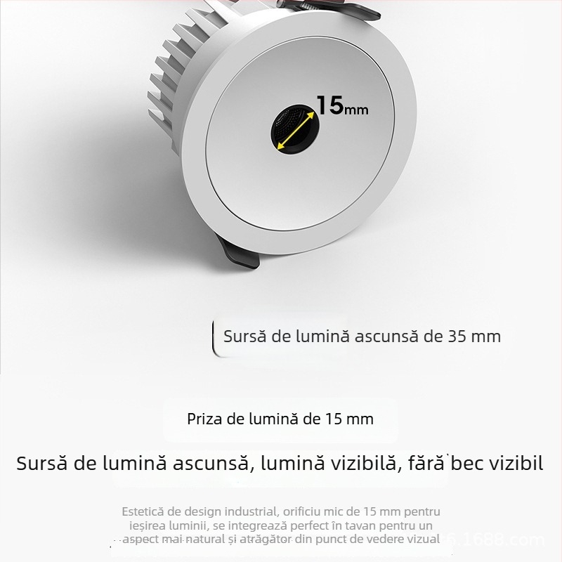 Downlight LED cu spectru complet de 12W – montaj pe suprafață și încastrat, iluminat pentru casă, hoteluri și spații comerciale