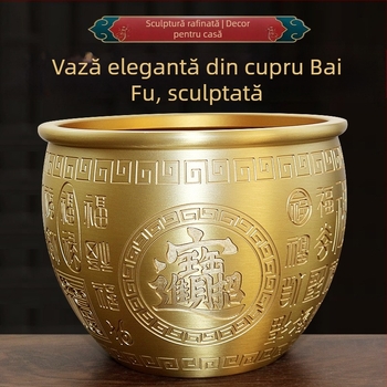 Vas de comoară din cupru pentru decorul casei, stil chinezesc