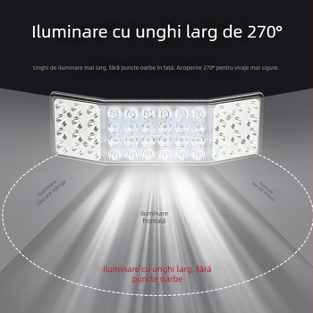 Spot LED cu trei fețe, 12V–24V, iluminare difuză și ultra-luminată pentru combine agricole, camioane și utilaje inginerești