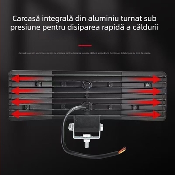 Spot LED cu trei fețe, 12V–24V, iluminare difuză și ultra-luminată pentru combine agricole, camioane și utilaje inginerești
