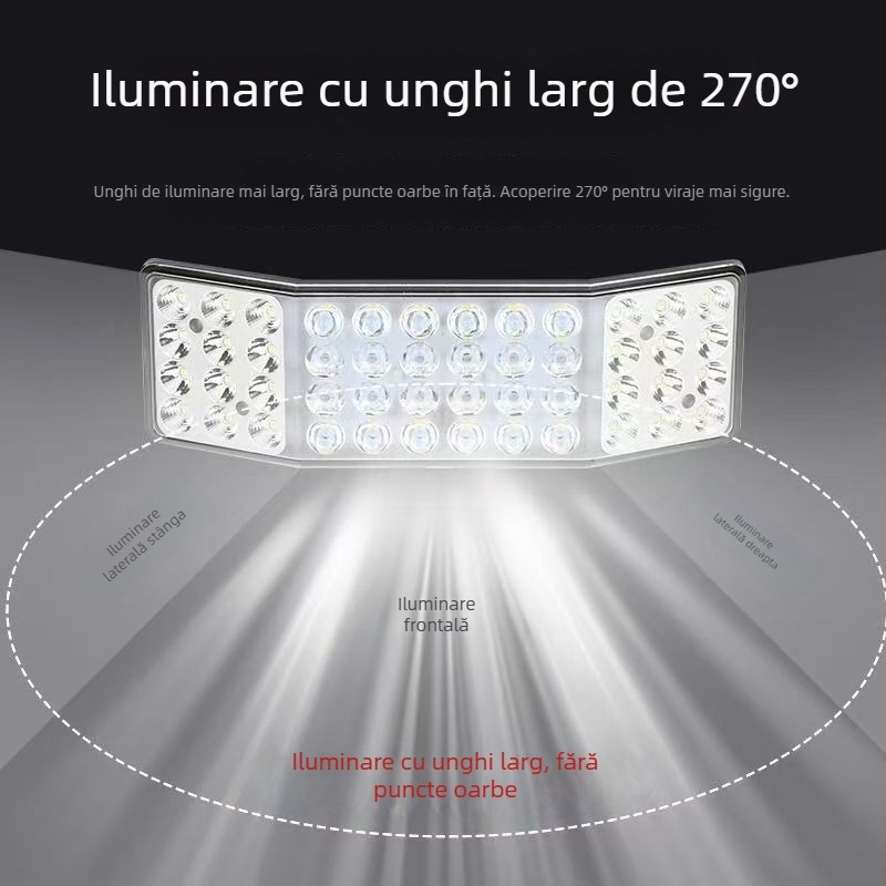 Spot LED cu trei fețe, 12V–24V, iluminare difuză și ultra-luminată pentru combine agricole, camioane și utilaje inginerești