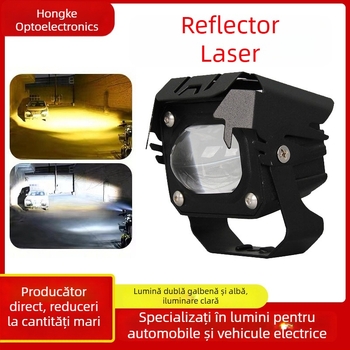 Far LED cu laser pentru motociclete și vehicule electrice, far frontal de înaltă luminozitate, iluminare de drum integrată, modificare consolidată