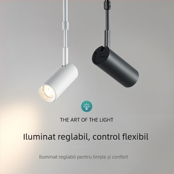 Spot LED pe șină pentru haine, montat pe plafon, cu braț extensibil