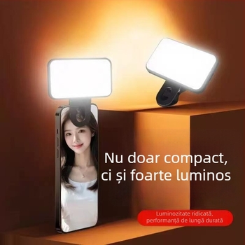 Lampă LED multifuncțională pentru întâlniri pe computer, iluminare pentru selfie pe telefon și videoconferințe pe tabletă