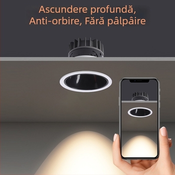 Lumini LED încastrate pentru iluminarea pereților, spoturi anti-reflexie, COB reglabil pentru restaurante și hoteluri