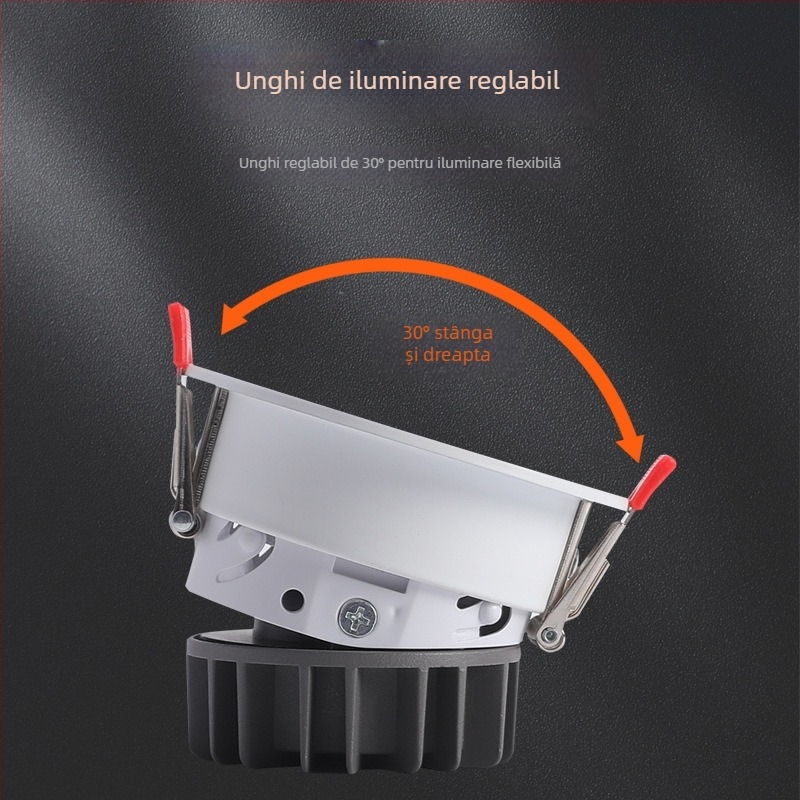 Lumini LED încastrate pentru iluminarea pereților, spoturi anti-reflexie, COB reglabil pentru restaurante și hoteluri