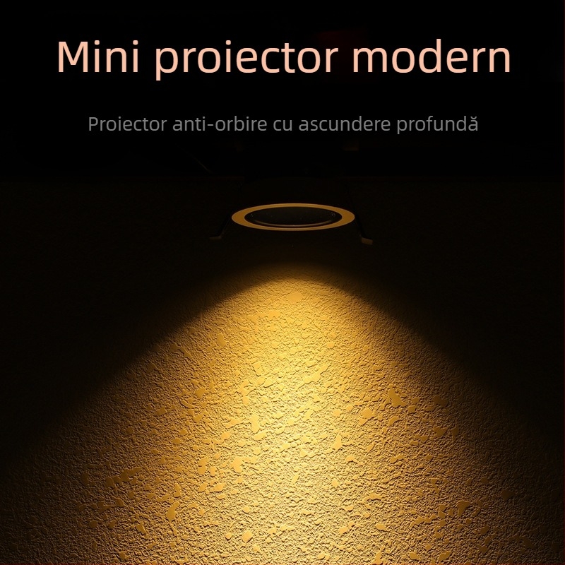 Lumini LED încastrate pentru iluminarea pereților, spoturi anti-reflexie, COB reglabil pentru restaurante și hoteluri