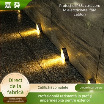 Lampi solare pentru trepte, cu senzor de mișcare, faruri impermeabile pentru exterior, iluminare curte