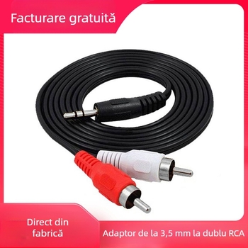 Cablu audio 3,5 mm cu conectori banana duali — cablu splitter pentru calculator, televizor și intrare amplificator