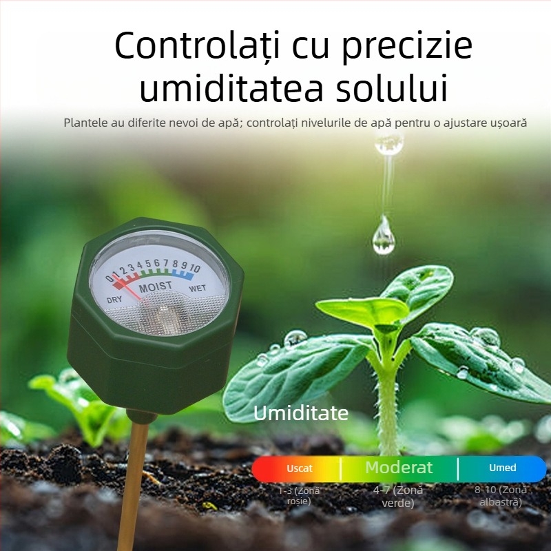 Senzor de umiditate a solului cu tester pentru nutrienți și monitorizare a îngrășăminelor