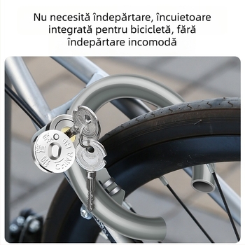 Lacăt clasic pentru bicicletă de munte, cu blocare anti-furt, cap de încuietoare circular în formă de copită de cal, pentru biciclete electrice de drum