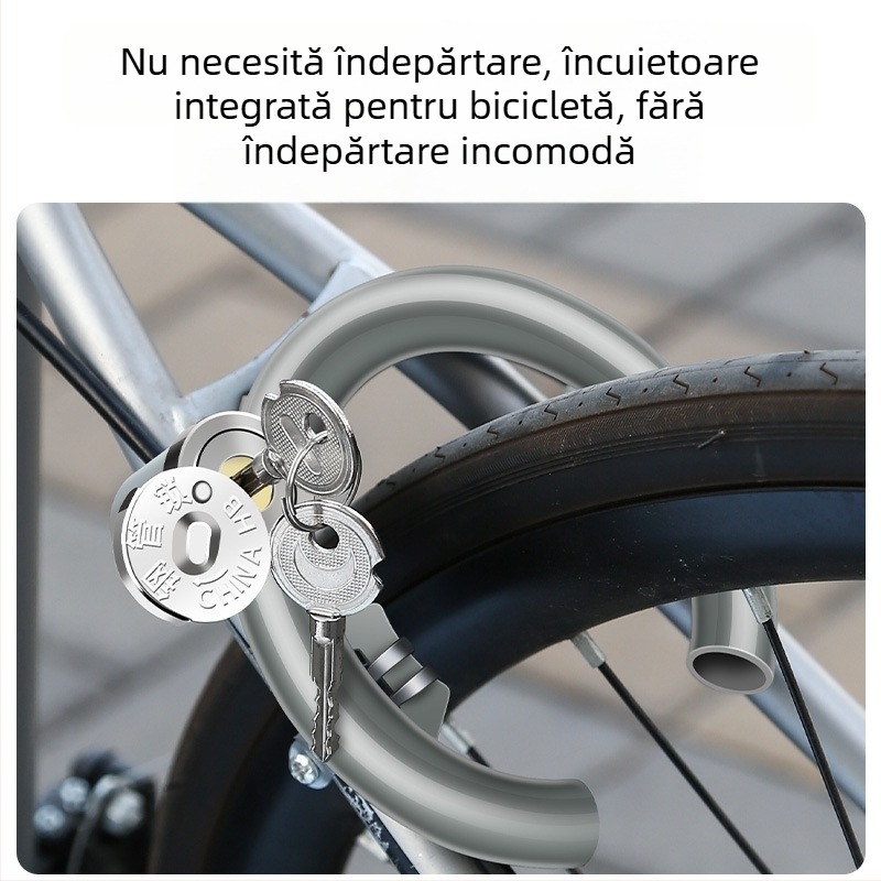 Lacăt clasic pentru bicicletă de munte, cu blocare anti-furt, cap de încuietoare circular în formă de copită de cal, pentru biciclete electrice de drum
