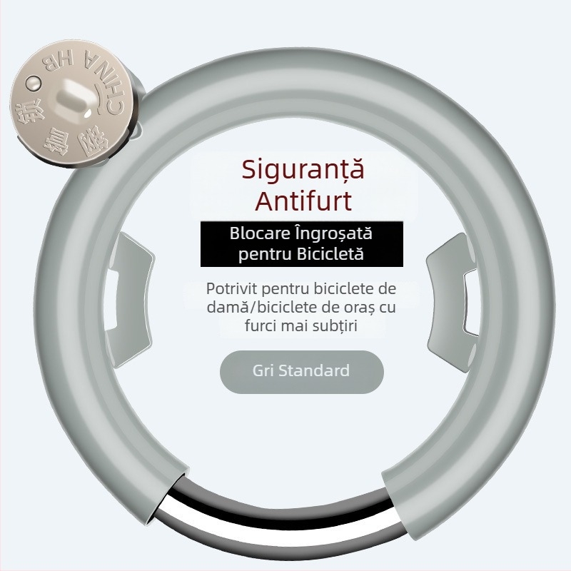 Lacăt clasic pentru bicicletă de munte, cu blocare anti-furt, cap de încuietoare circular în formă de copită de cal, pentru biciclete electrice de drum