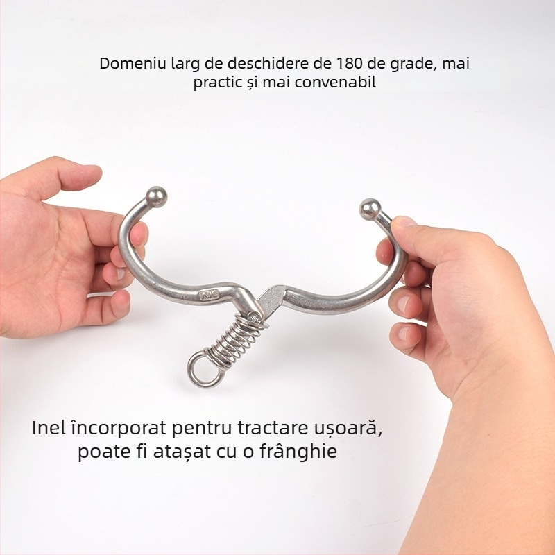 Clește cu arc pentru nas de bovine, din oțel inoxidabil – instrument pentru montarea inelului nazal fără găurire