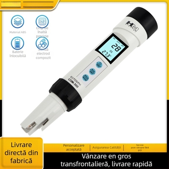 HM COM-300 tester de calitate a apei 4 în 1: pH, TDS, EC şi temperatură, instrument portabil de măsurare a pH-ului și analizator de calitate a apei